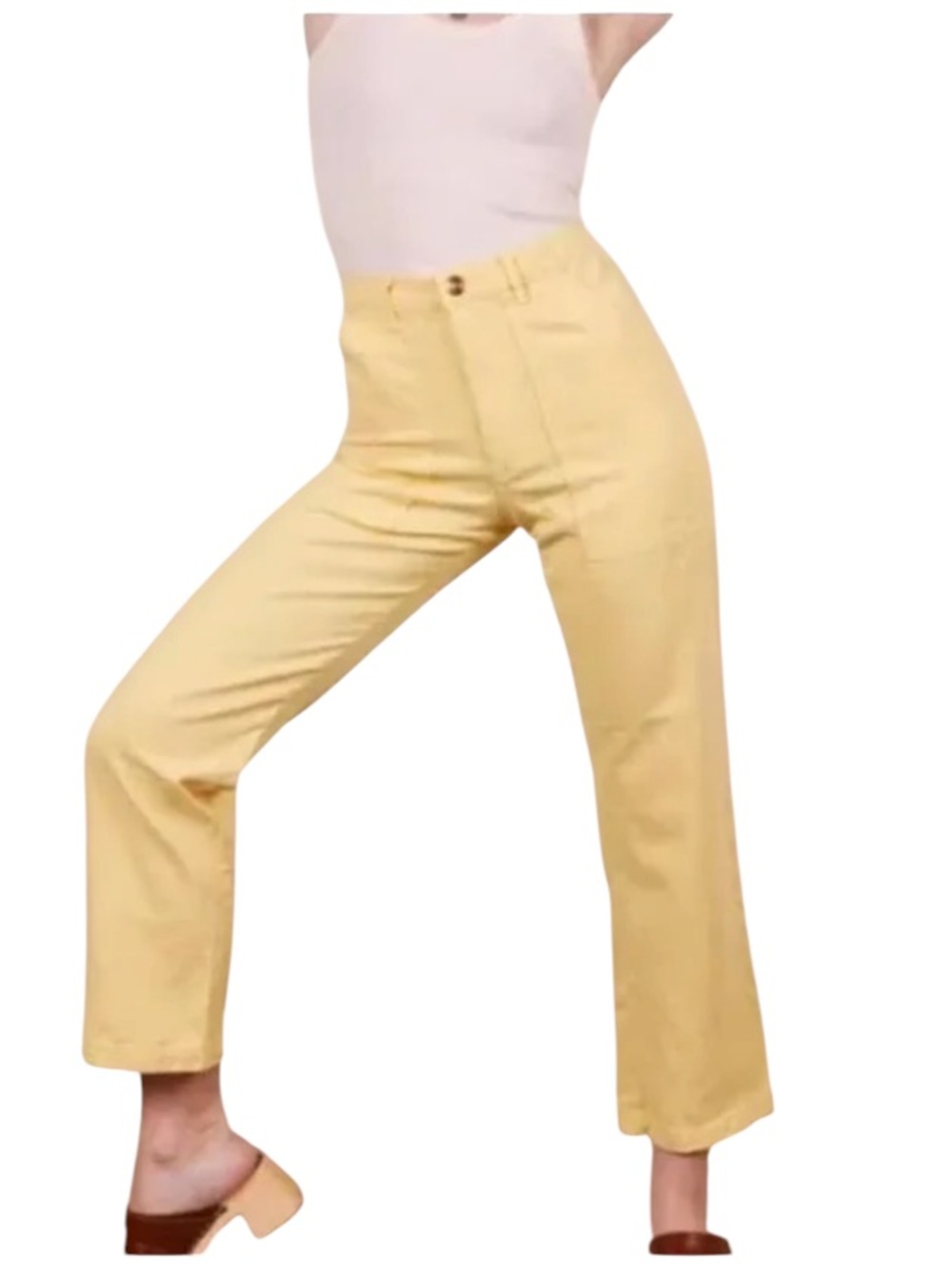 Big Bud Press Work Pants Yellow Size Small Unisex